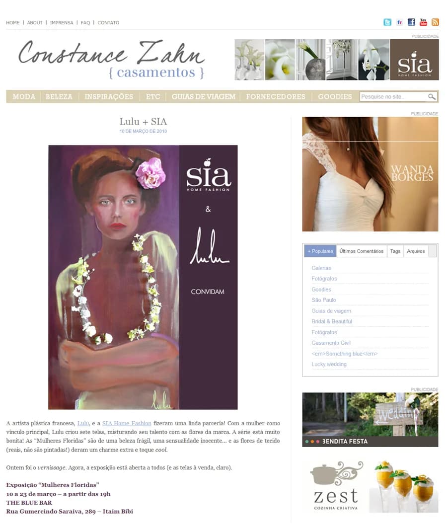 Constance Zahn — Lulu + SIA — Mulheres Floridas